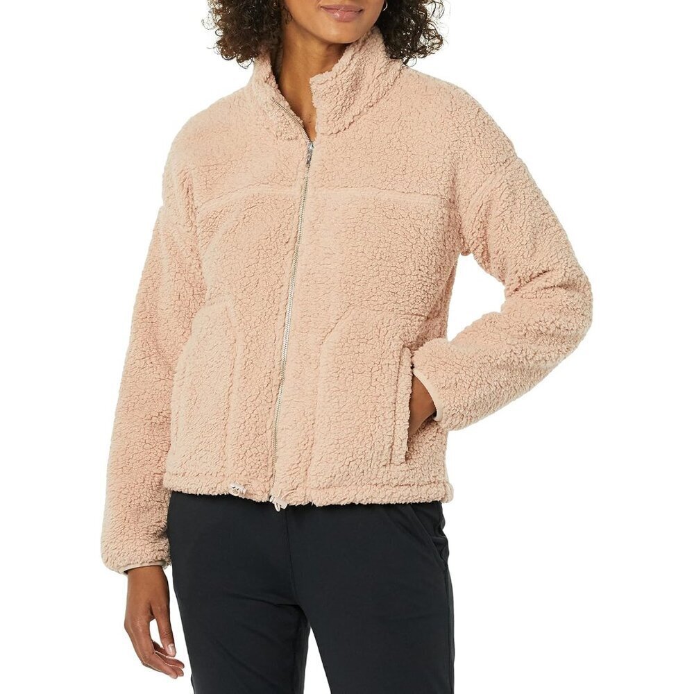 Women's Fleece Sherpa Jacket Zipper Stand Collar Casual Winter Warmth